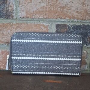 NWT--- Thirty-One Stackin' Jacksons Porte-billets (Dainty Dot Pebble)